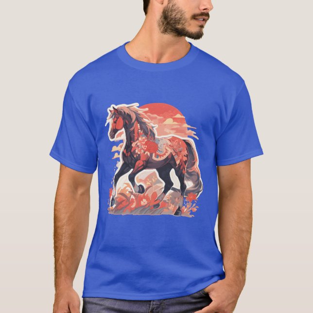 T-shirt Cheval Cheval Mare Folen Riding Rider Amis cadeaux (Devant)