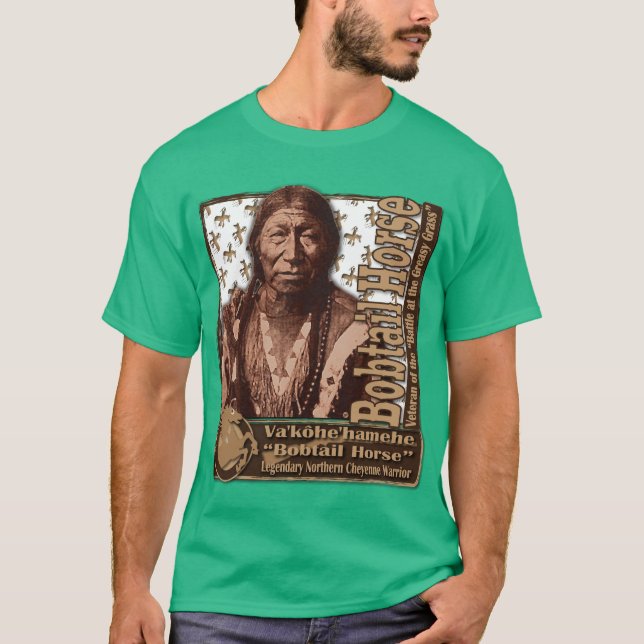 T-shirt Cheval Cheyenne du nord de queue écourtée (Devant)