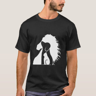 T-shirt Cheval Chien Chat Drôle Cheval Équitation Course L