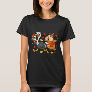 T-shirt Cheval Chinois Autruche Drôle Enfants Hommes Femme