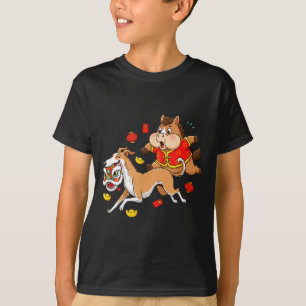 T-shirt Cheval Chinois Borzoi Drôle Enfants Hommes Femmes