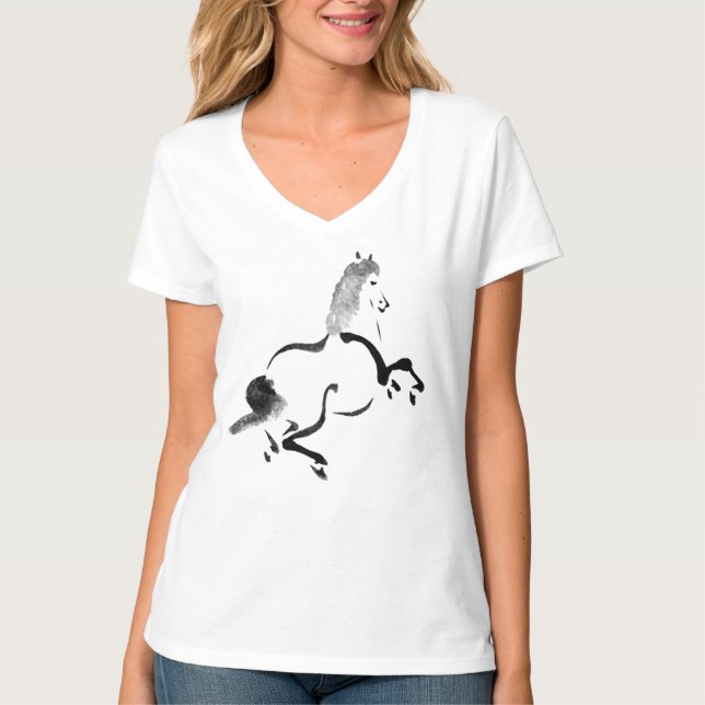 T-shirt Cheval chinois vintage (Devant)