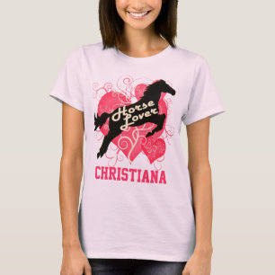 T-shirt Cheval Christiana personnalisé par amant