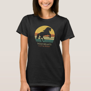 T-shirt cheval citation coeurs sauvages ne peut pas être c