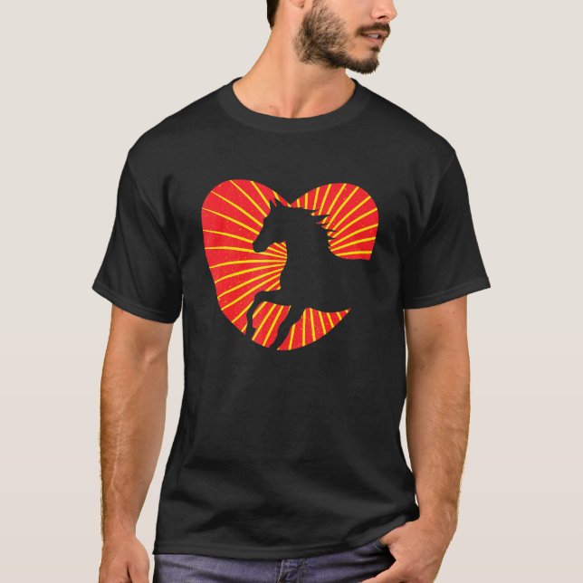 T-shirt Cheval Coeur Amour Cheval (Devant)