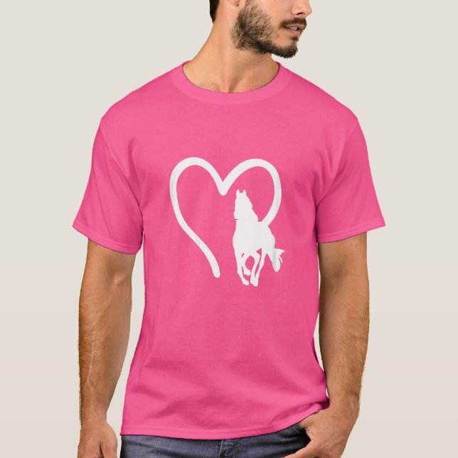 T-shirt Cheval Coeur équestre (Devant)