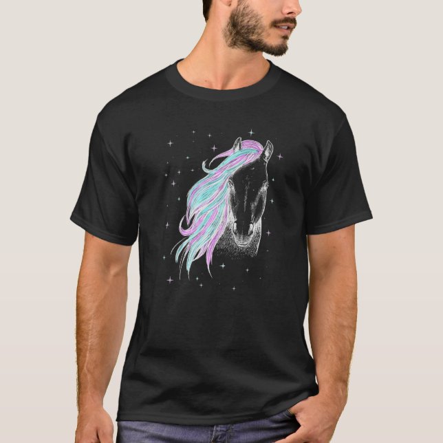 T-shirt Cheval Coloré (Devant)