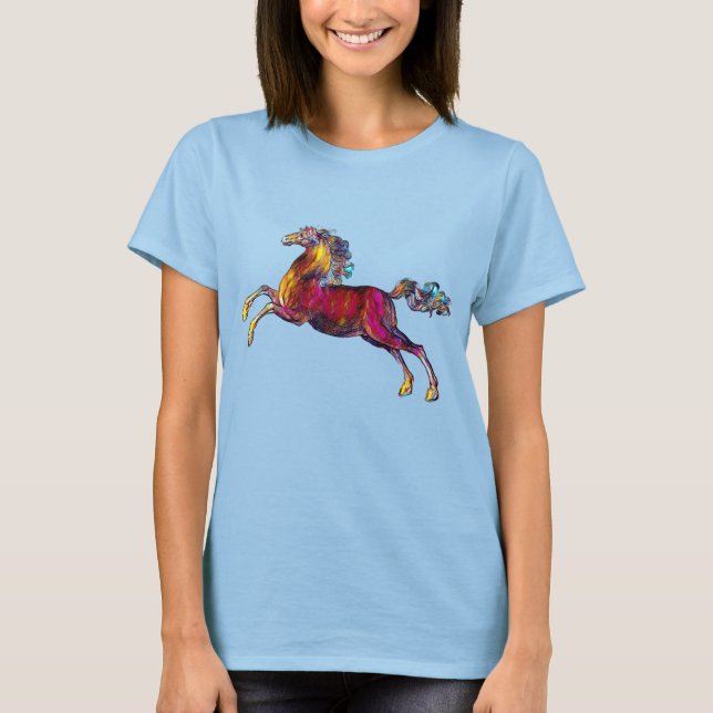 T-shirt Cheval coloré Artsy (Devant)