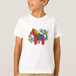 T-shirt Cheval coloré de Dala de Suédois