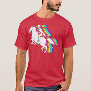 T-shirt Cheval coloré Equestrian Jockey Horse Racing frire
