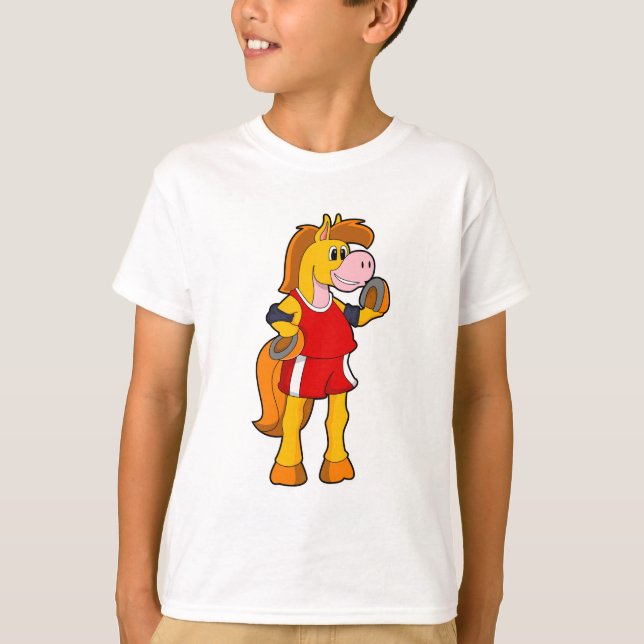 T-shirt Cheval comme coureur (Devant)
