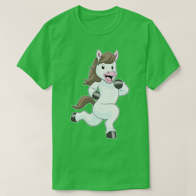 T-shirt Cheval comme coureur à la course (Design devant)