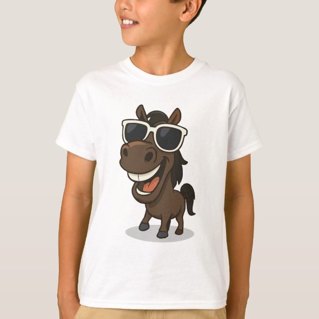 T-shirt Cheval cool avec Shades (Devant)