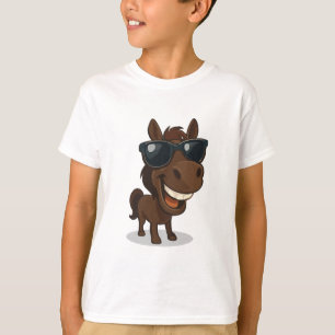 T-shirt Cheval cool avec Shades