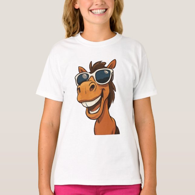 T-shirt Cheval cool avec Shades (Devant)