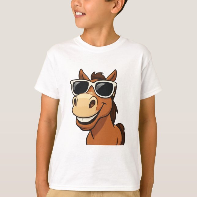 T-shirt Cheval cool avec Shades (Devant)