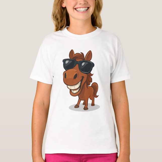 T-shirt Cheval cool avec Shades (Devant)