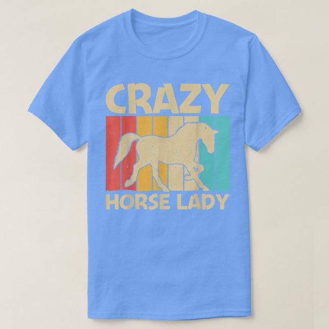 T-shirt Cheval cool Pour Femmes Filles Equestre Horseback  (Design devant)
