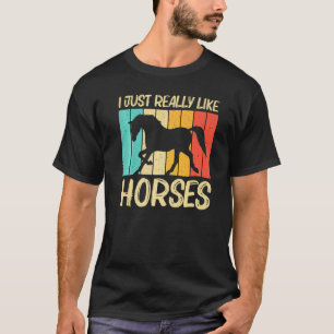 T-shirt Cheval Cool Pour Hommes Femmes Équitation Course D