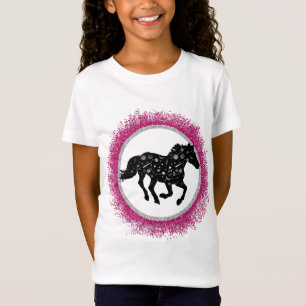 T-shirt Cheval Cosmique Noir et Blanc