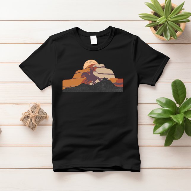 T-shirt Cheval Coucher du soleil équitation Cowboy (Créateur téléchargé)