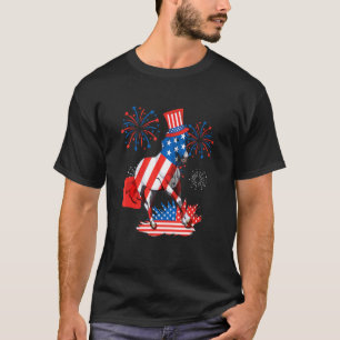 T-shirt Cheval courant 4 juillet heureux pour hommes femm
