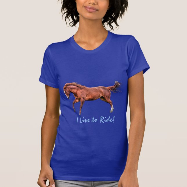T-shirt Cheval coureurs Equine Designer Apparel (Devant)