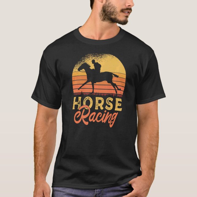 T-shirt Cheval Course Chevaux Race Racer (Devant)