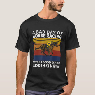 T-shirt Cheval Course Et Boire Course Piste Bière Chevaux