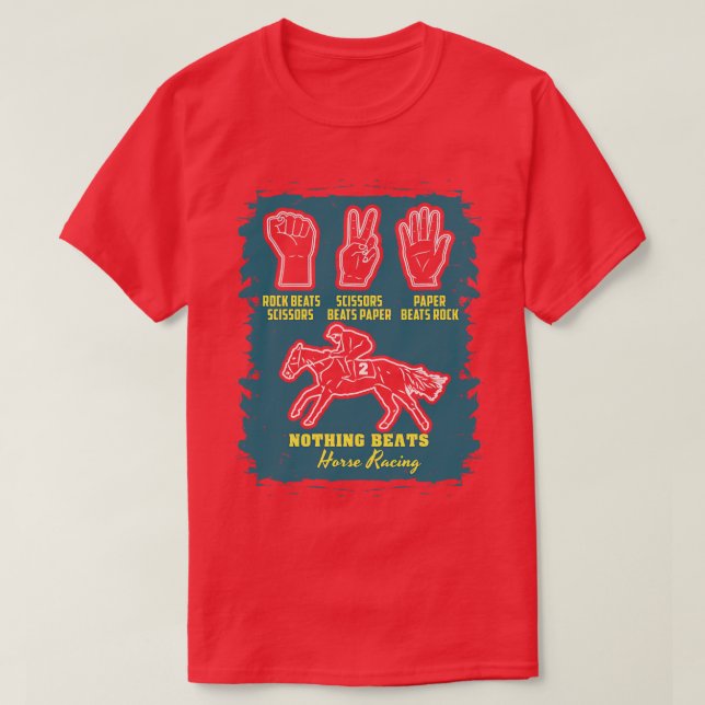 T-shirt Cheval Course Jockey Cadeau (Design devant)