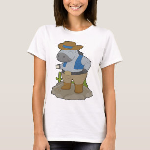 T-shirt Cheval Cowboy Chapeau de cowboy