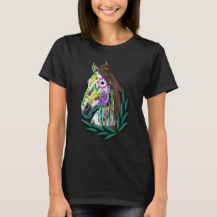 T-shirt Cheval Crâne de Sucre Appaloosa Brun Jour des Mort