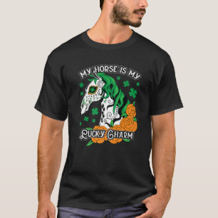T-shirt Cheval Crâne Sucre Chance Jour de la Saint Patrick