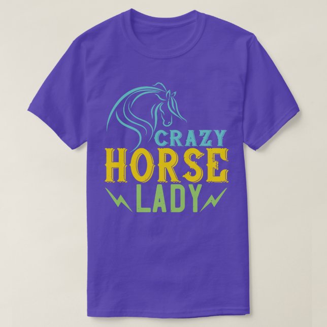 T-shirt Cheval Crazy Horse Lady (Design devant)