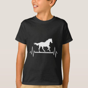 T-shirt Cheval Cute Lover Horseback équitation Hearbeat Ho