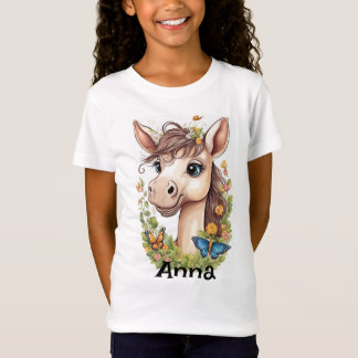 T-shirt Cheval Cute personnalisé : Charme et pouss