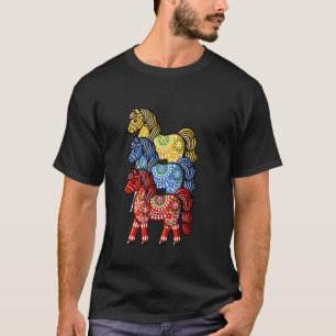 T-shirt Cheval Dala suédois, cheval scandinave suède