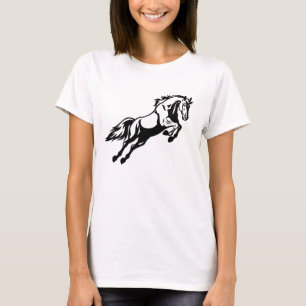 T-shirt cheval dans le saut