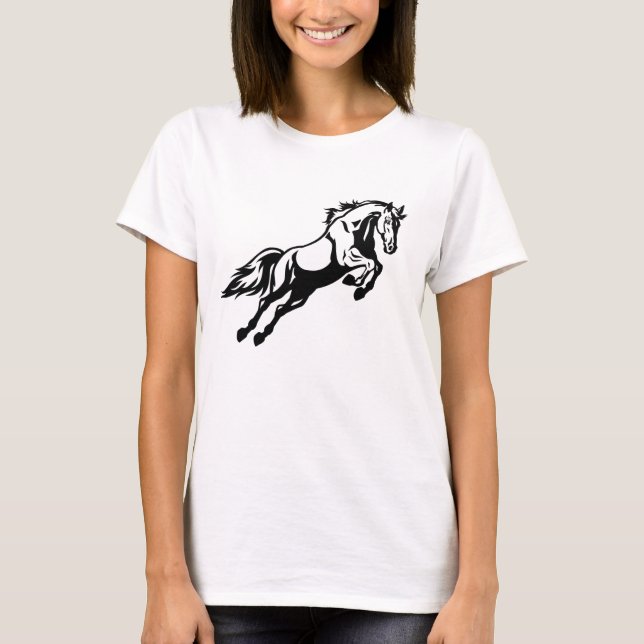 T-shirt cheval dans le saut (Devant)