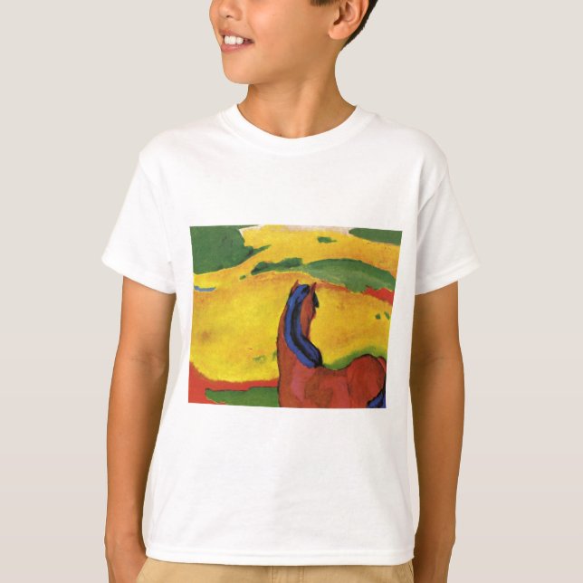 T-shirt Cheval dans un paysage par Franz Marc (Devant)