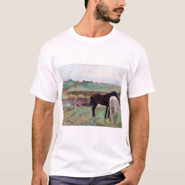 T-shirt Cheval dans une prairie, Edgar Degas (Devant)