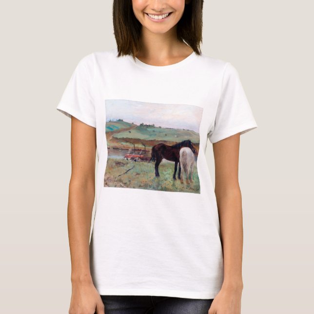 T-shirt Cheval dans une prairie, Edgar Degas (Devant)