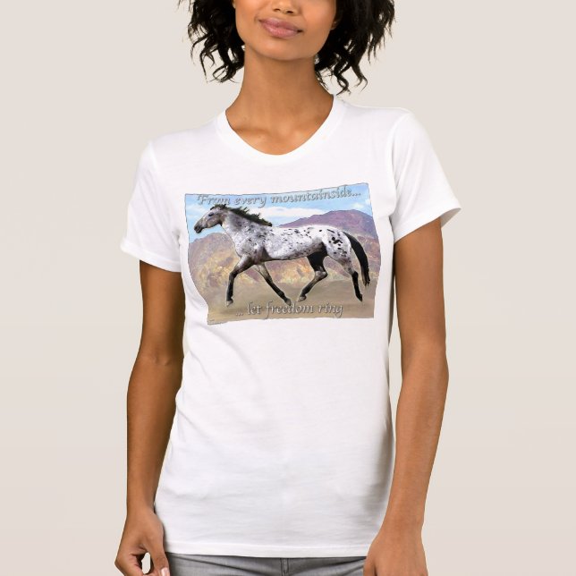 T-shirt Cheval d'Appaloosa de liberté (Devant)