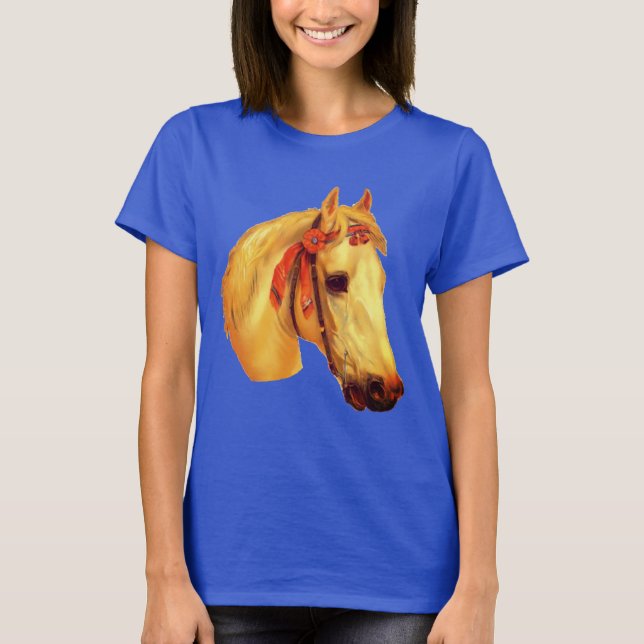 T-shirt Cheval d'art vintage (Devant)