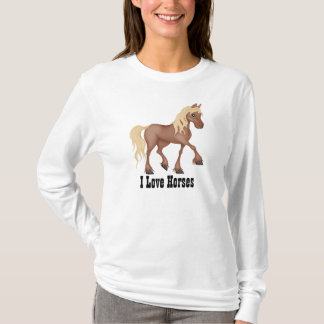 T-shirt Cheval de brun foncé