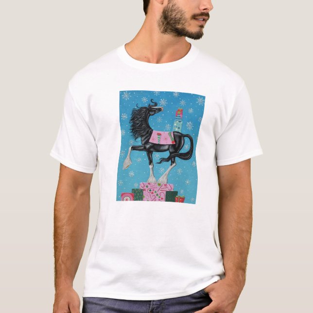 T-shirt Cheval de cadeau de Shire (Devant)