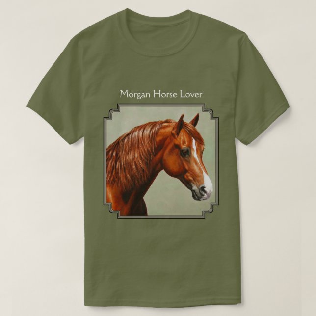 T-shirt Cheval de châtaignes Morgan (Design devant)