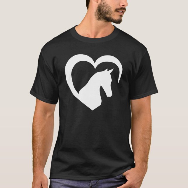T-shirt Cheval De Coeur Pour Tous Ceux Qui Aiment La Ferme (Devant)