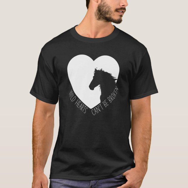 T-shirt Cheval de coeurs sauvages  Équitation (Devant)