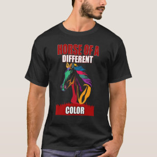 T-shirt Cheval de couleur différente Humour dicton